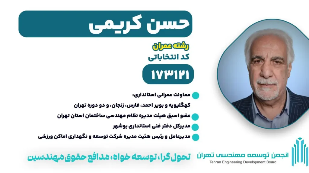 مهندس کریمی در انتخابات 